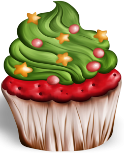 a sweet christmas cupcake